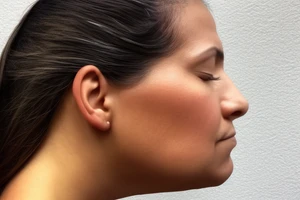 Side profile of a Native Taino woman facing the horizon with her head up and eyes closed. The Puerto Rican sun “sol” in the sky. tattoo idea