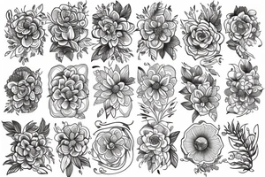 Fine line flower tattoo tattoo idea