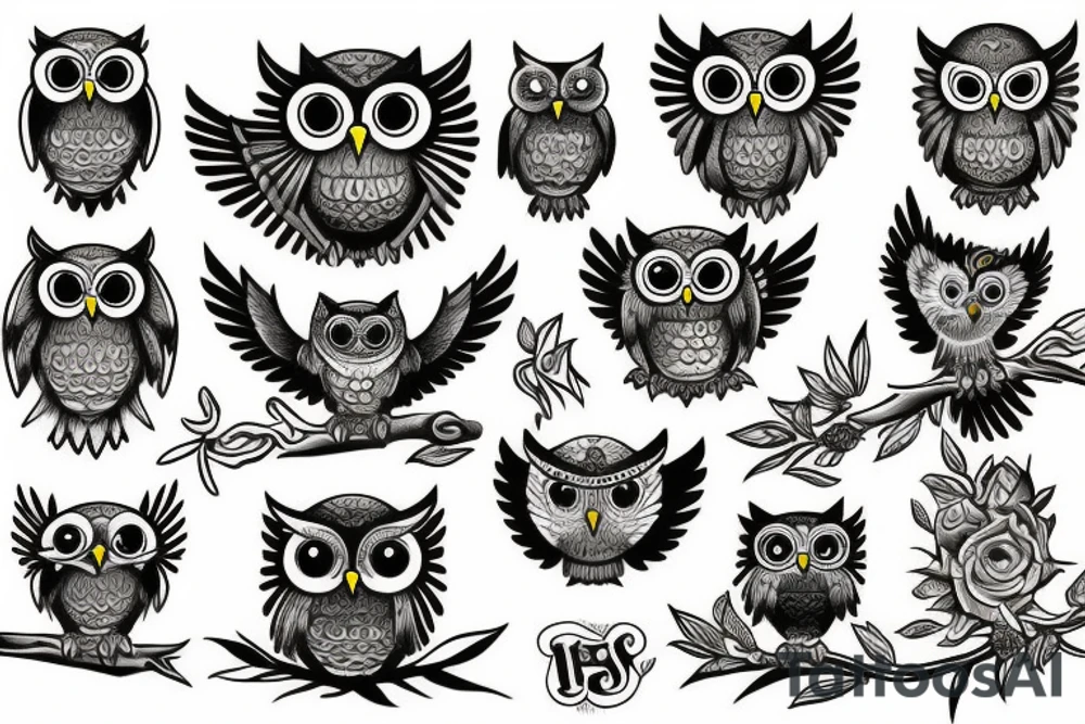 An owl tattoo idea