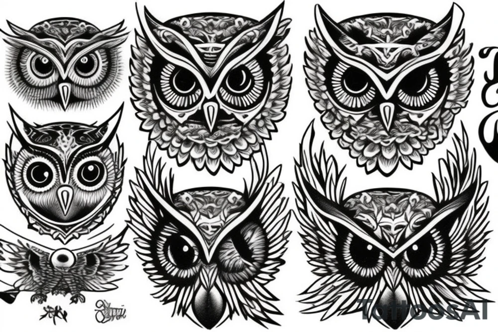 An owl tattoo idea