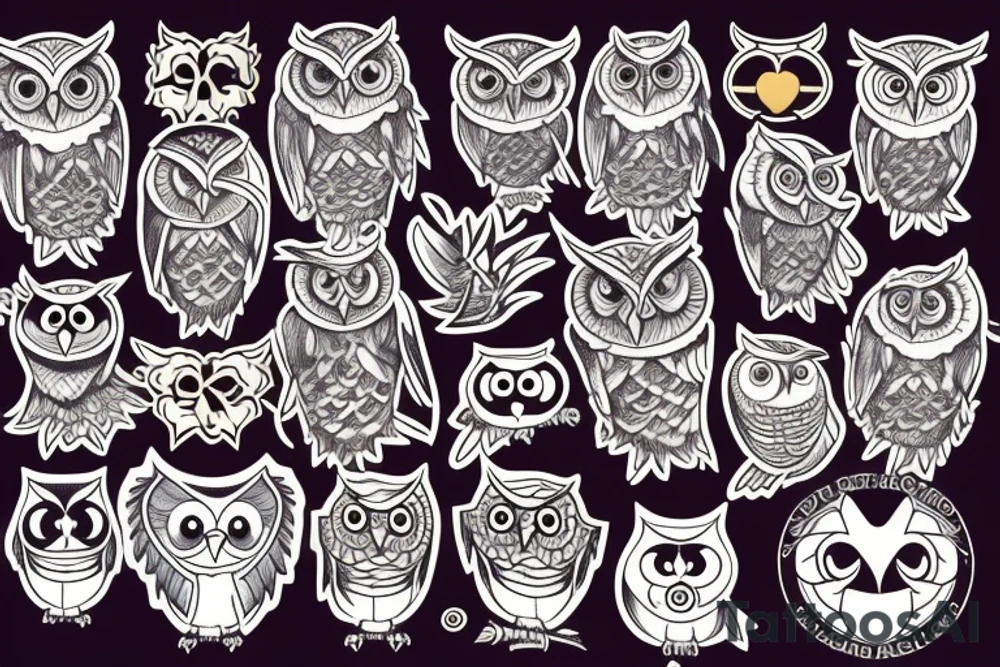 An owl tattoo idea