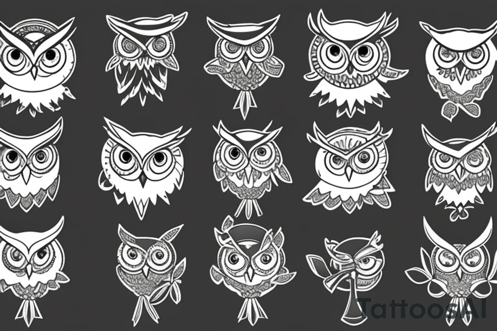 An owl tattoo idea