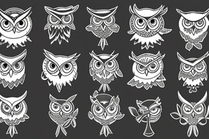An owl tattoo idea