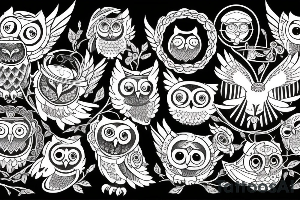 An owl tattoo idea