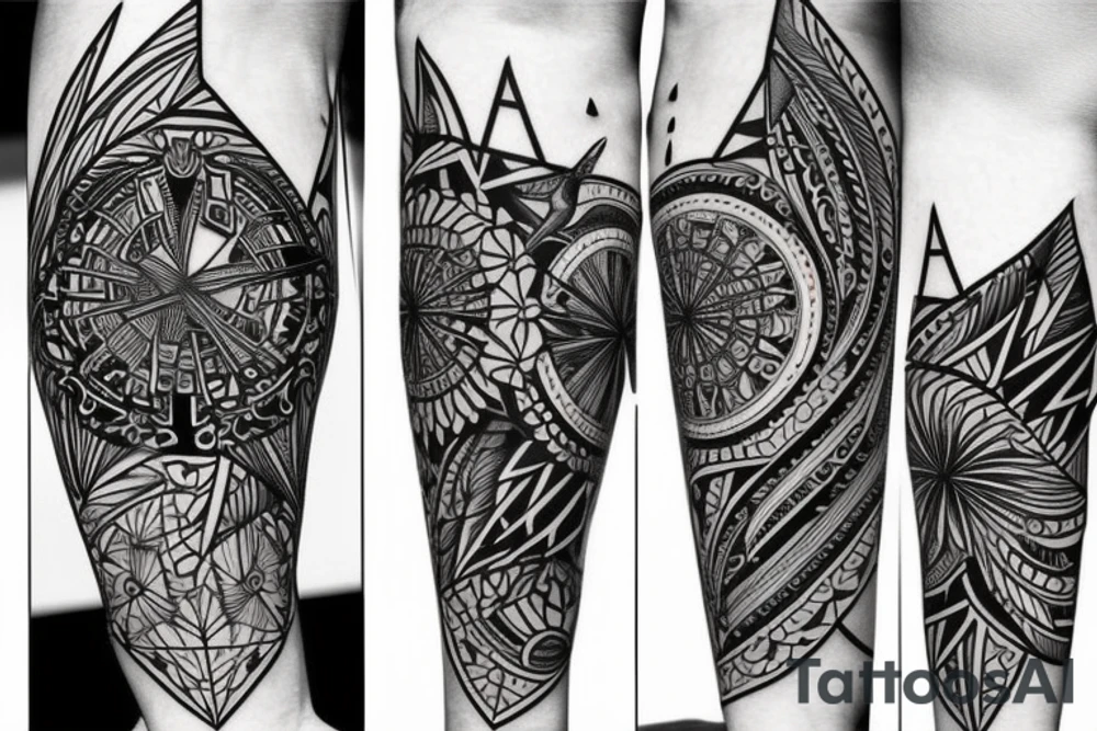 Hummingbird mixed with compass and random geometric figures for forearm tattoo idea Hummingbird mixed with compass and random geometric figures for forearm tattoo idea