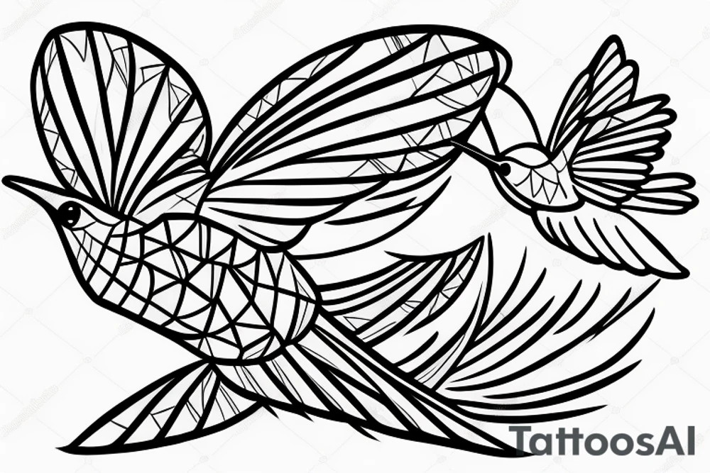 Hummingbird for forearm tattoo idea