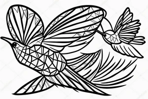 Hummingbird for forearm tattoo idea