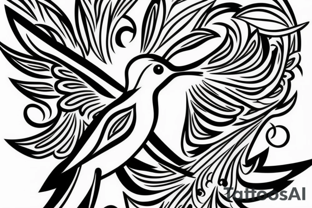 Hummingbird for forearm tattoo idea