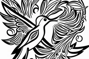 Hummingbird for forearm tattoo idea