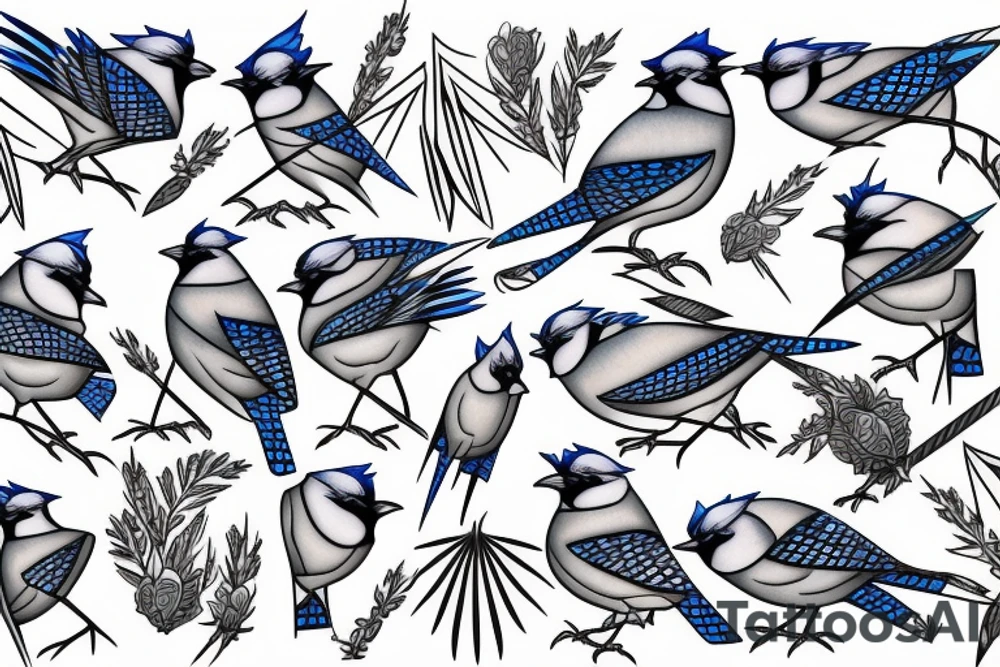 Blue Jay tattoo idea