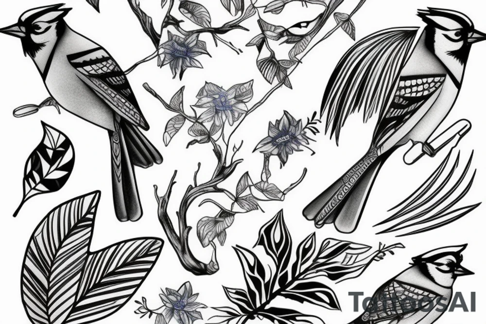 Blue Jay tattoo idea