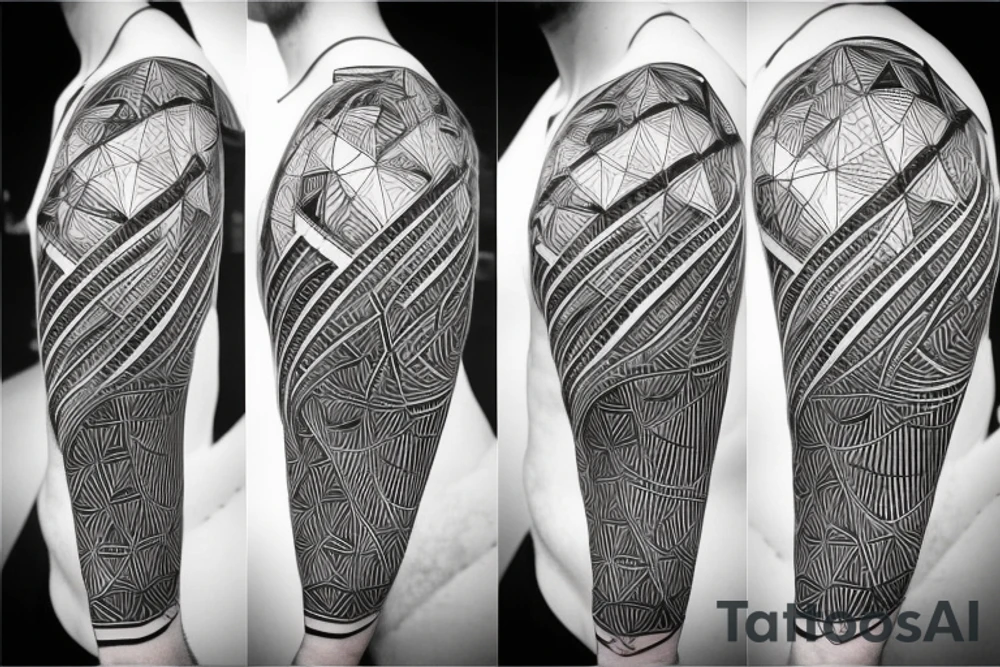 birds facing forward mixed with geometric figures and lines tattoo idea birds facing forward mixed with geometric figures and lines tattoo idea