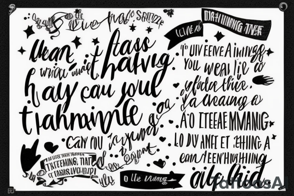 Mix all theese quotes in one tatoo : Dream as you'll live forever, You can do anything, you cannot do everything, make an impact, It's the people crazy enough to think they can change the world that do tattoo idea