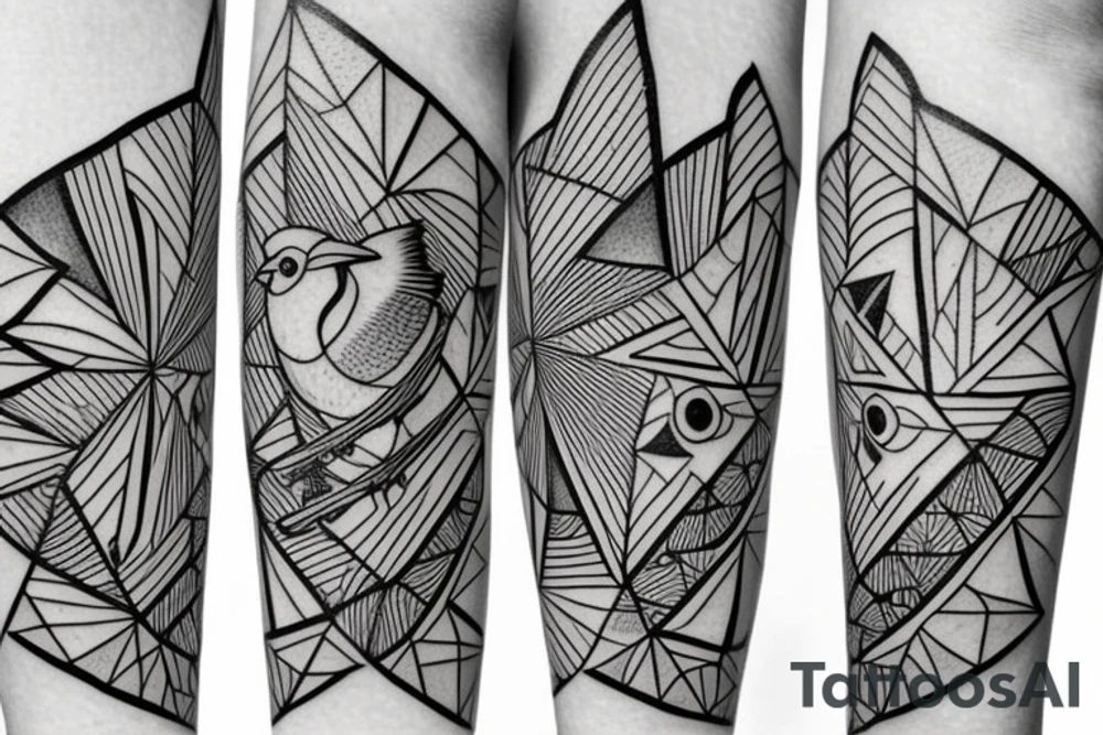 blue jay mixed with geometric figures and lines for forearm tattoo idea blue jay mixed with geometric figures and lines for forearm tattoo idea