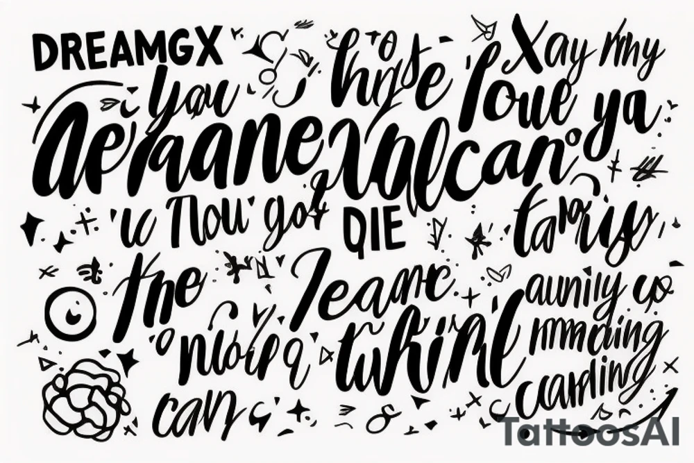 Mix all theese quotes in one tatoo : Dream as you'll live forever, You can do anything, you cannot do everything, make an impact, It's the people crazy enough to think they can change the world that do tattoo idea