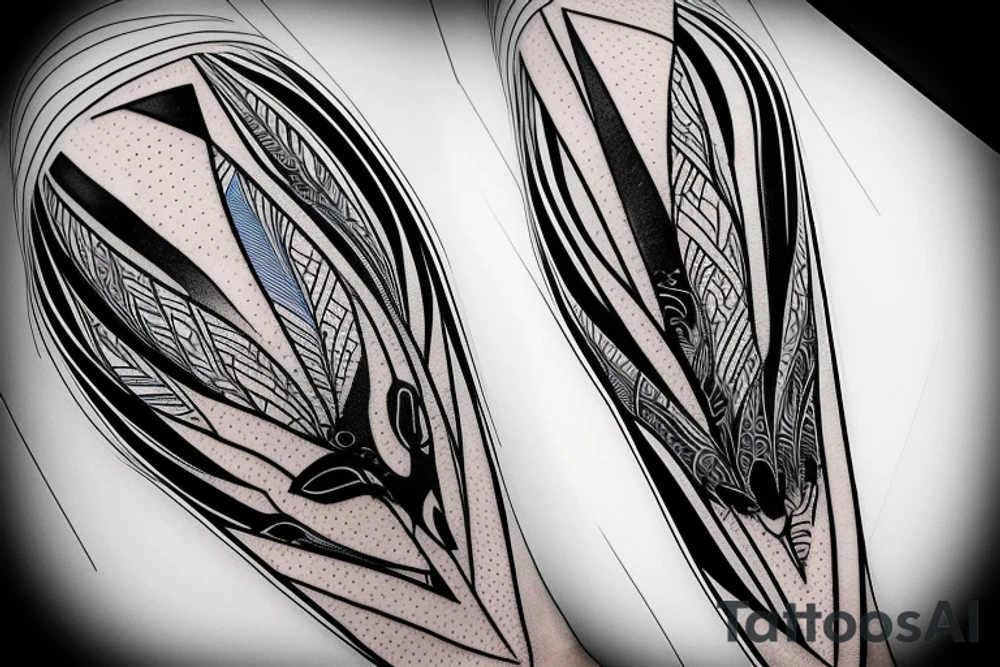 blue jay mixed with lines for forearm abstract tattoo idea blue jay mixed with lines for forearm abstract tattoo idea