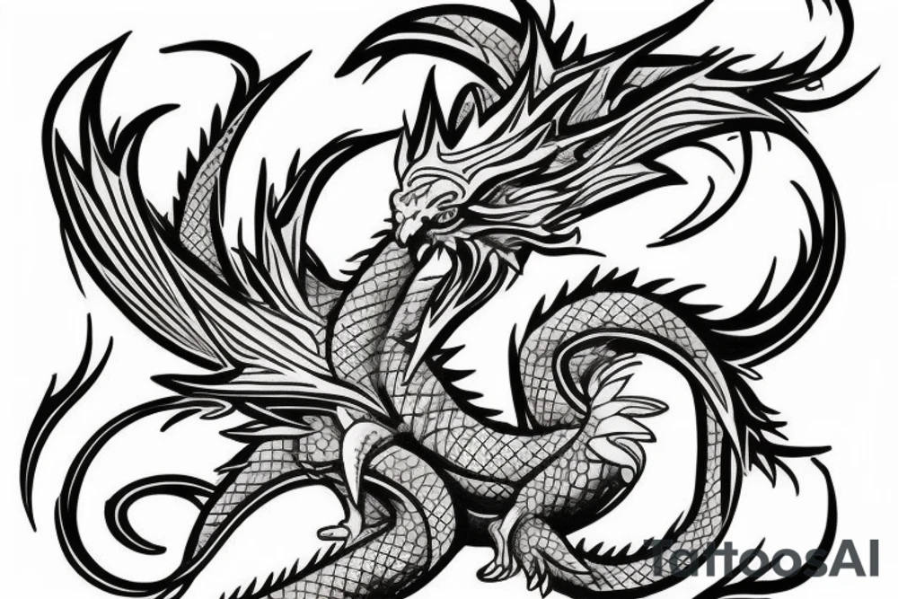Un tatouage d'un dragon rouge sur le bras tattoo idea