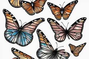 monarch butterfly sitting on a pearl tattoo idea