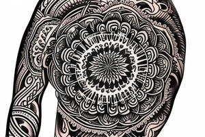mandala sleeve tattoo idea