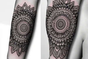 mandala full arm sleeve tattoo idea