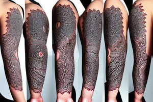 mandala full arm sleeve tattoo idea