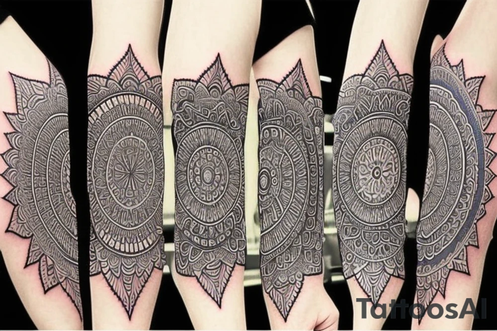 mandala full arm sleeve tattoo idea