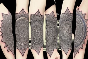 mandala full arm sleeve tattoo idea