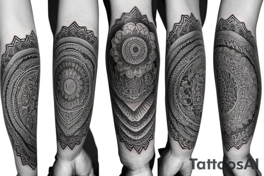 mandala full arm sleeve tattoo idea