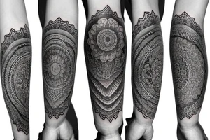mandala full arm sleeve tattoo idea
