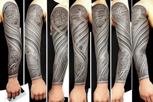 Men’s full arm sleeve tattoo idea
