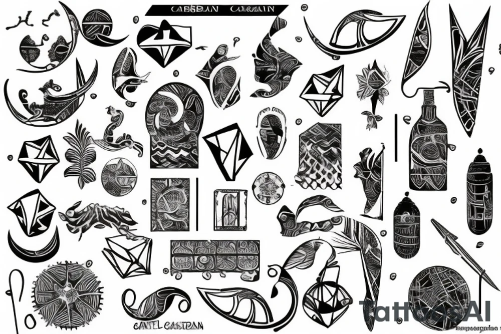Map of carribean tattoo idea