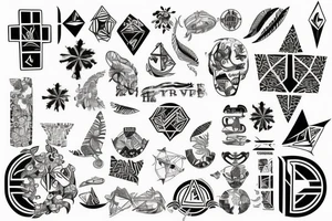 Map of Caribbean tattoo idea