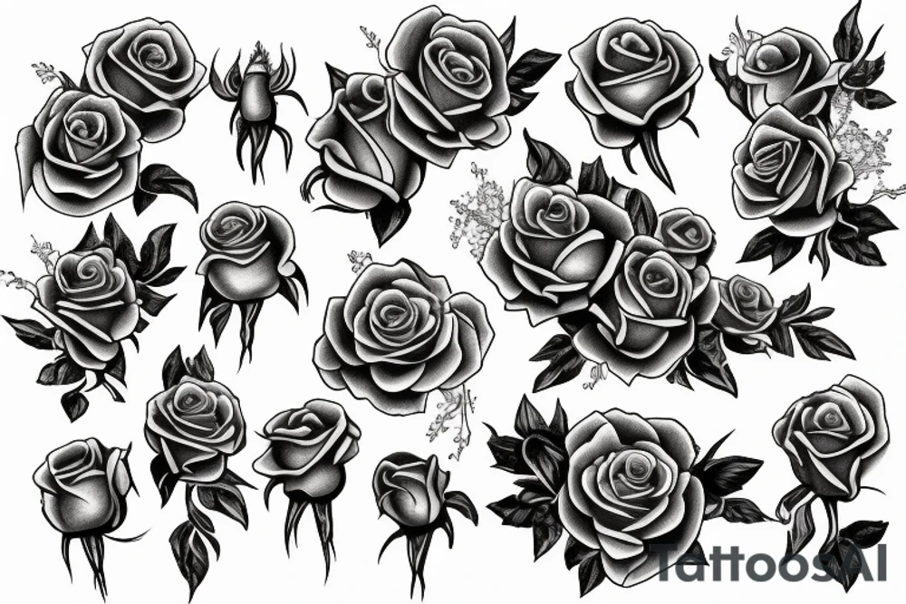 A coffin filled with roses tattoo idea
