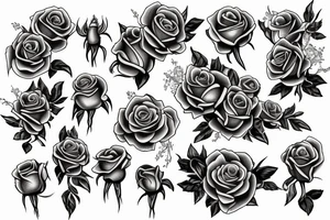 A coffin filled with roses tattoo idea