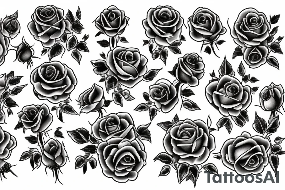 A coffin filled with roses tattoo idea