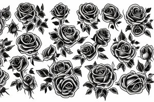 A coffin filled with roses tattoo idea
