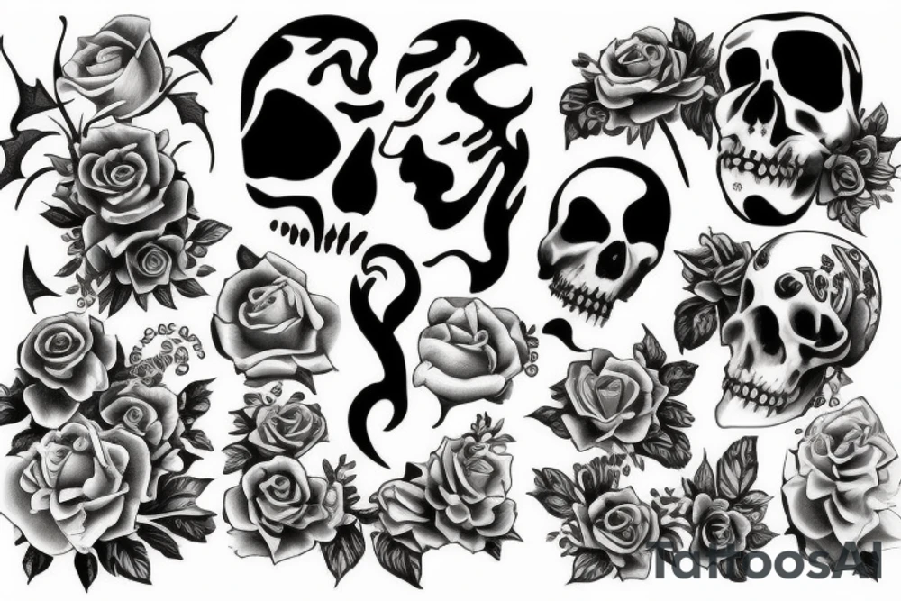 life and death tattoo idea