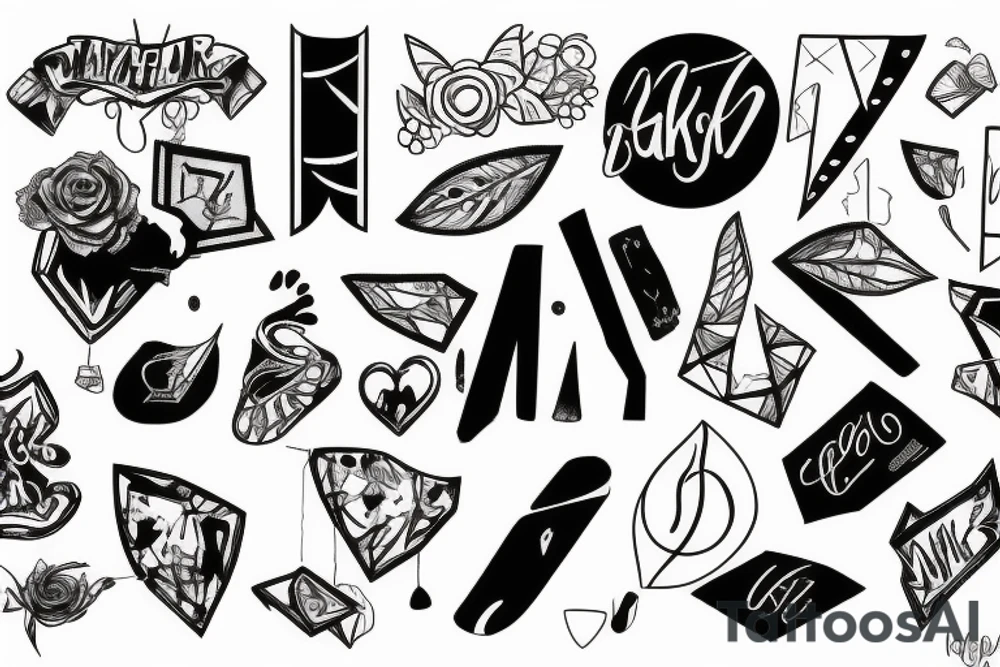 cracked mirror tattoo idea