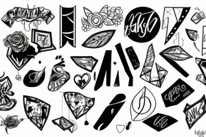 cracked mirror tattoo idea