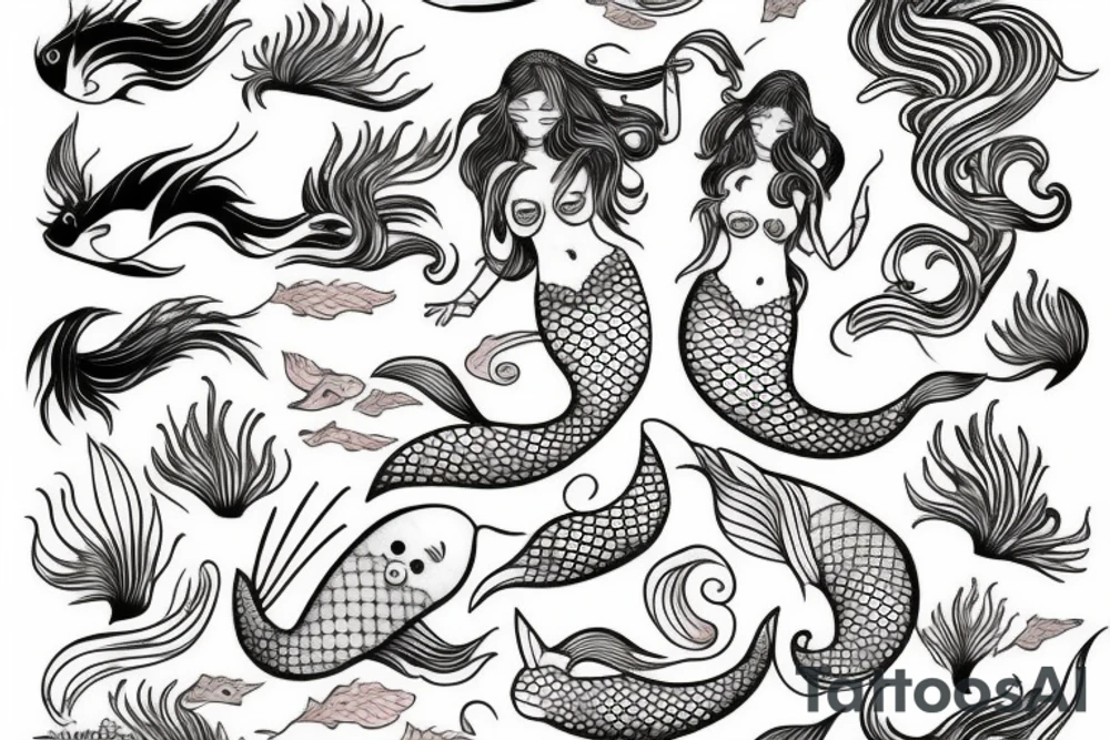 Mermaid tattoo idea