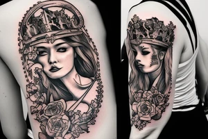 The empress holds  a sword tattoo idea
