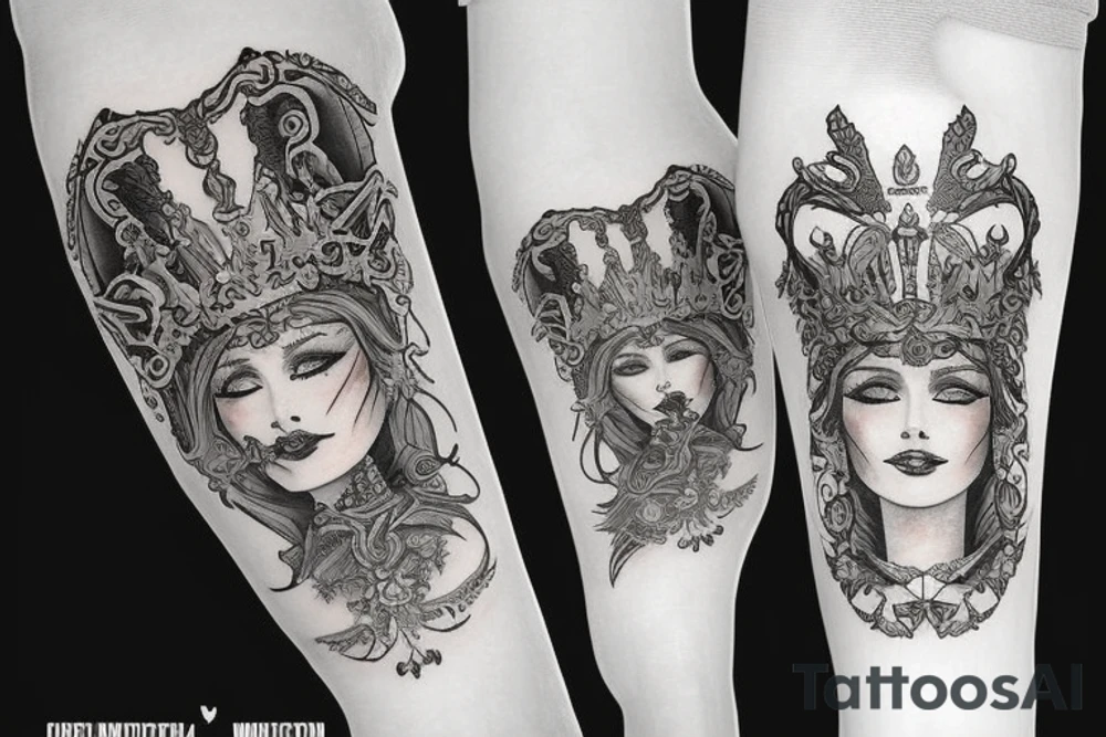 The empress holds  a sword tattoo idea