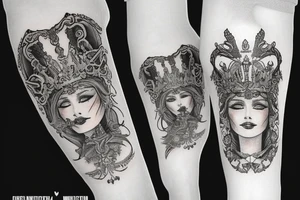 The empress holds  a sword tattoo idea