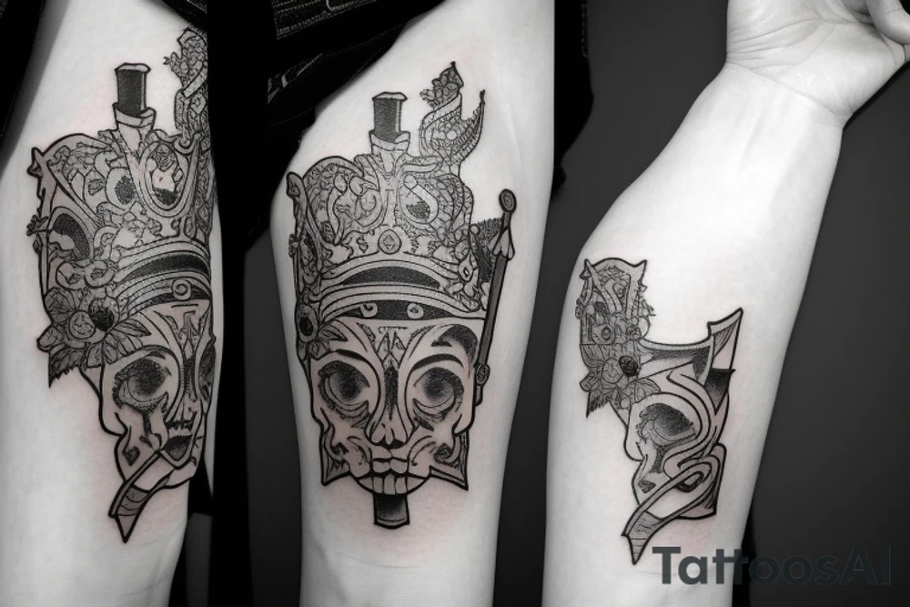 The empress holds  a sword tattoo idea