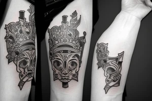 The empress holds  a sword tattoo idea