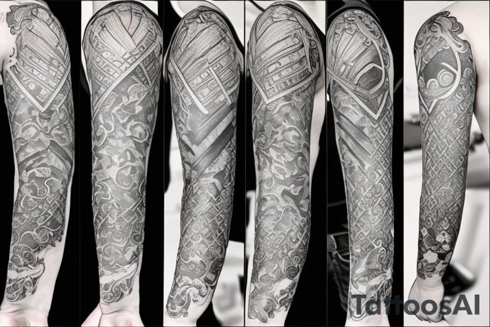 The empress holds  a sword tattoo idea