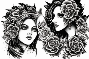 Empress and knight tattoo idea