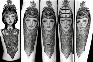 Empress and knight tattoo idea