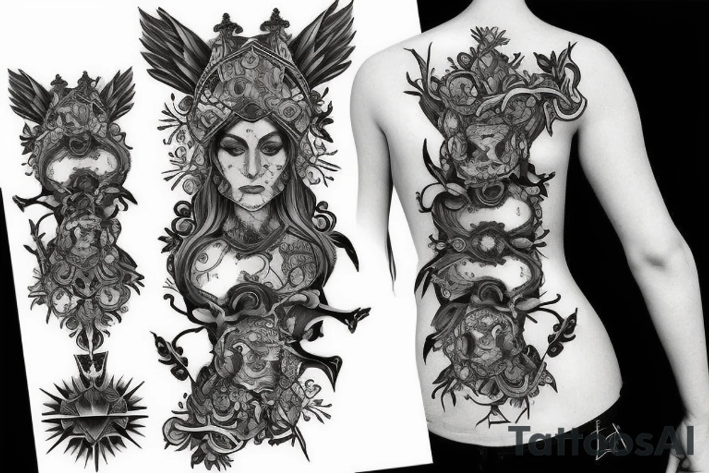 Empress and knight tattoo idea