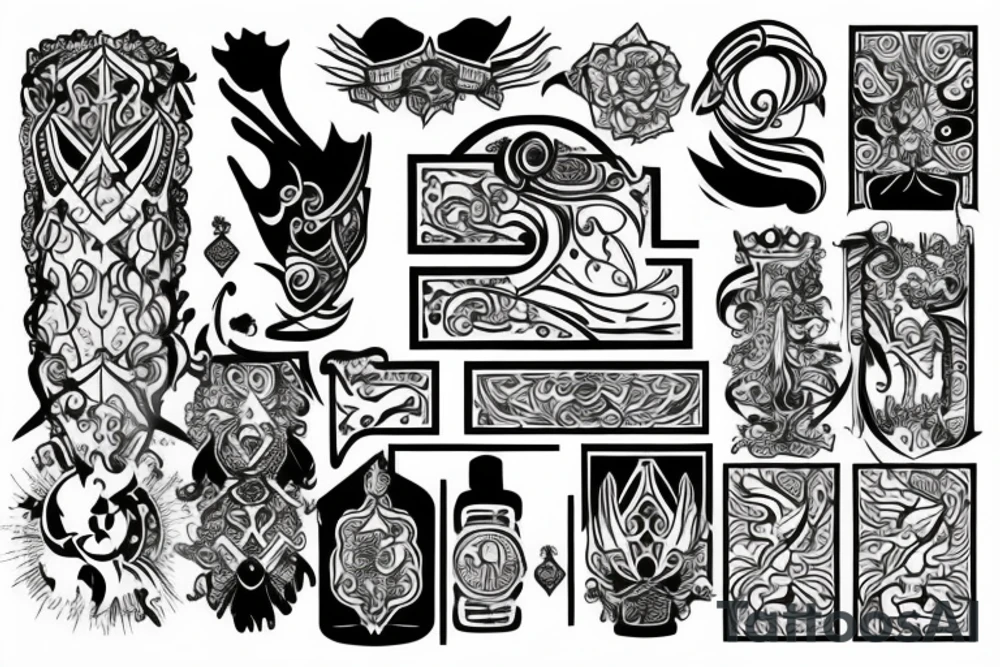 Empress and knight tattoo idea